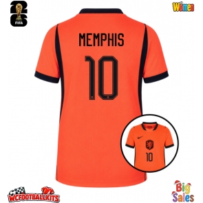 Netherlands Memphis Depay #10 Replica Home Stadium Shirt for Women World Cup 2026 Short Sleeve